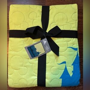 Disney Yellow and Blue Castle Quilted Throw